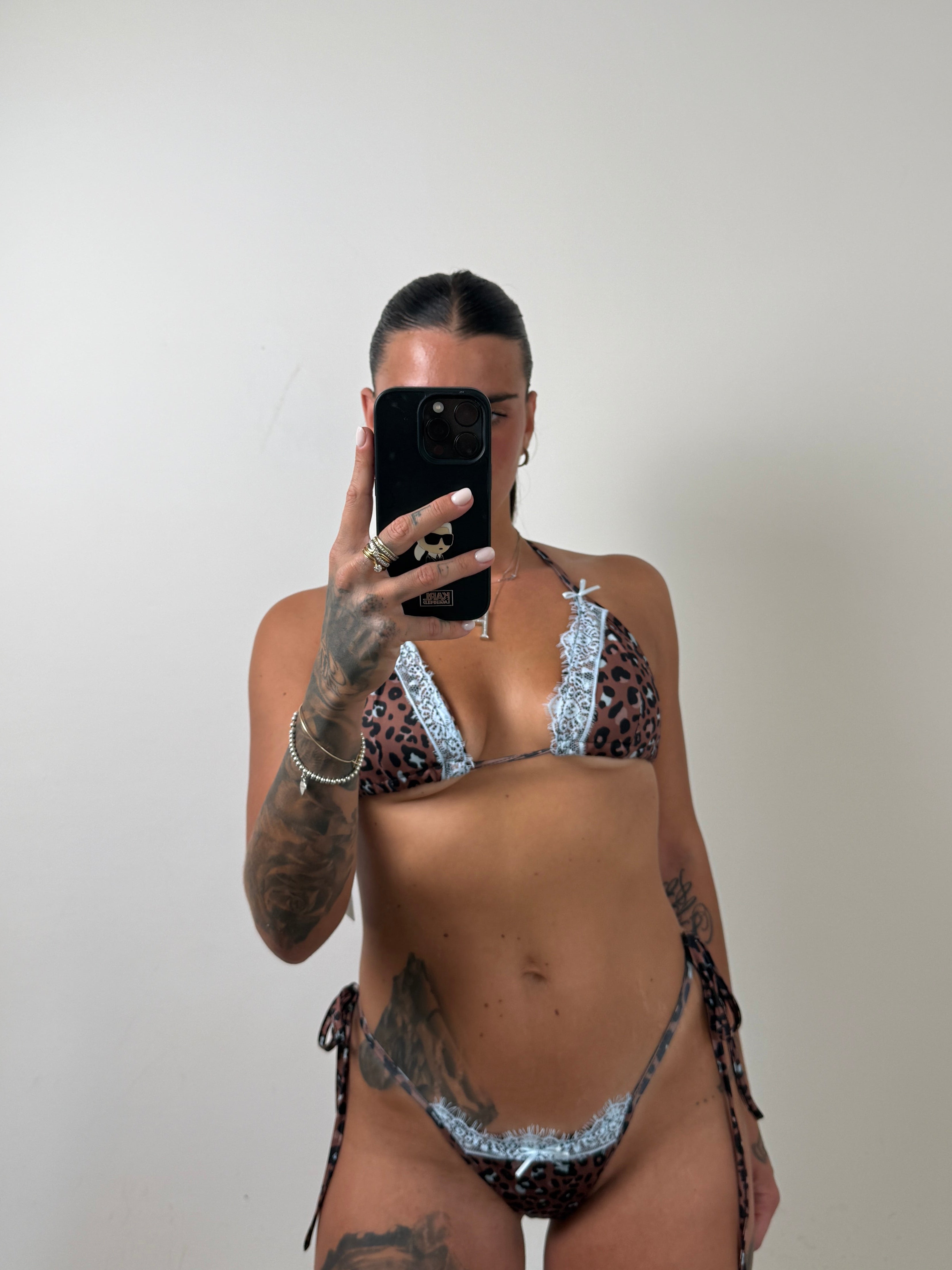 Bikini animalier celeste
