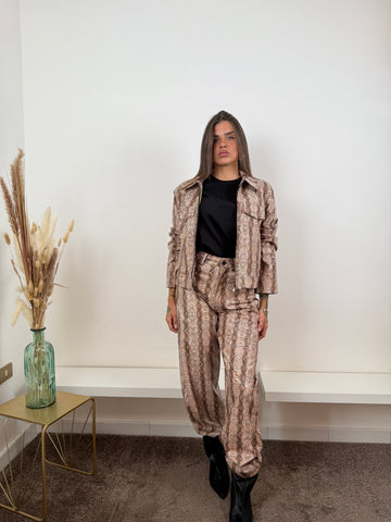 Giubbino lumina ecopelle pitonato