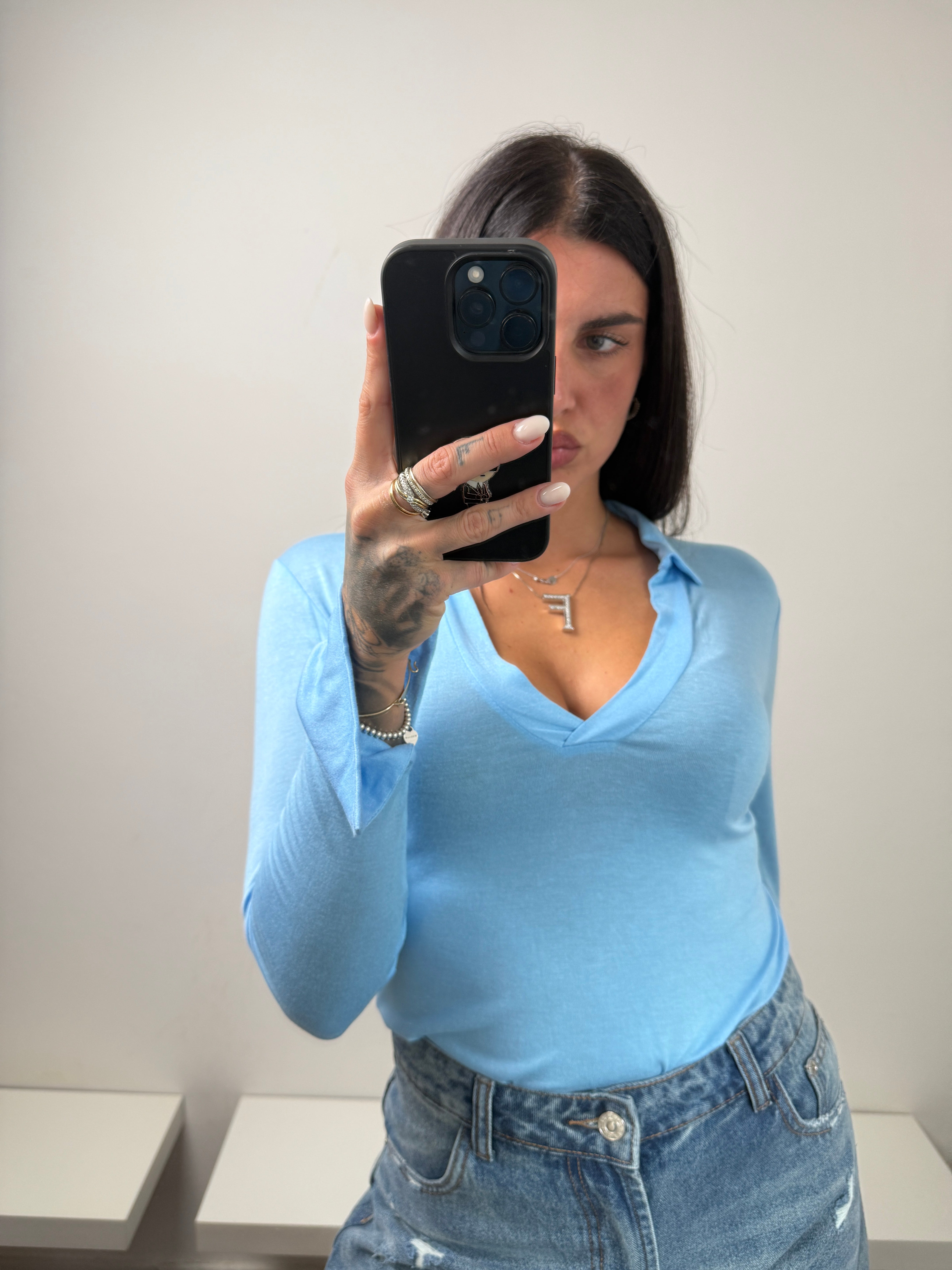 T shirt celeste