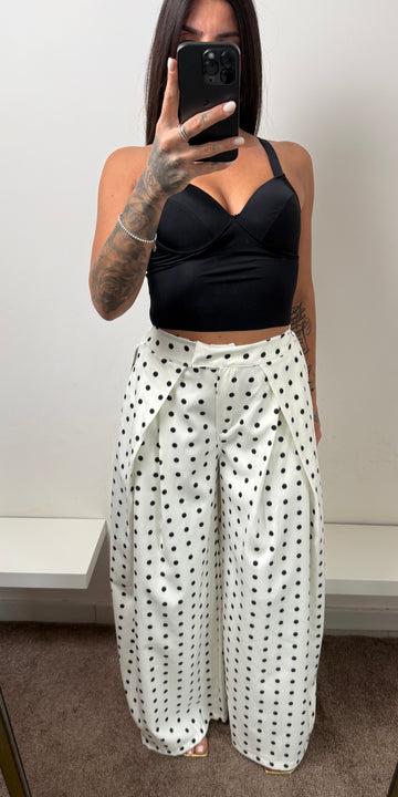 Pantalone pois bianco