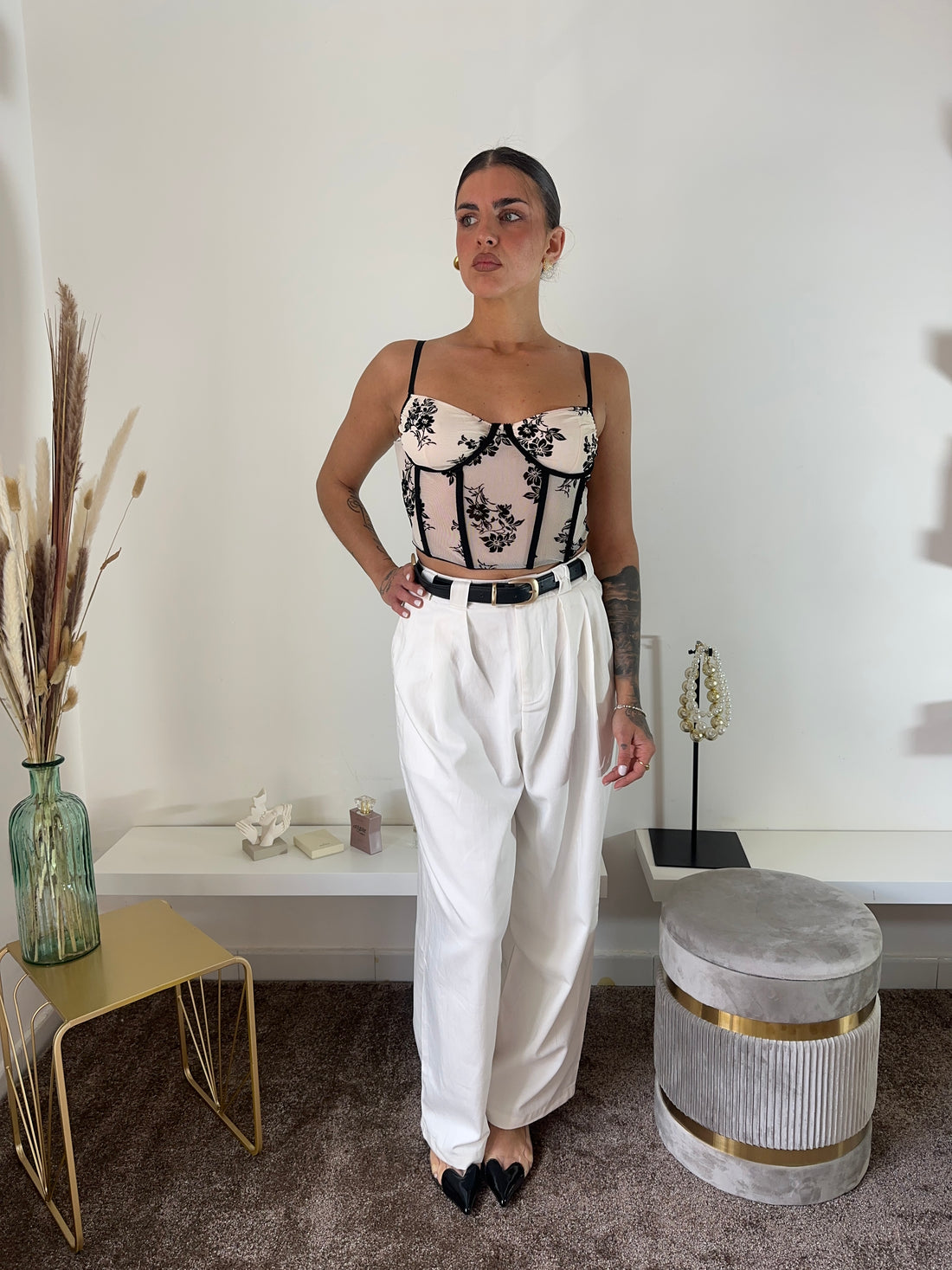 Pants elegant con cinta