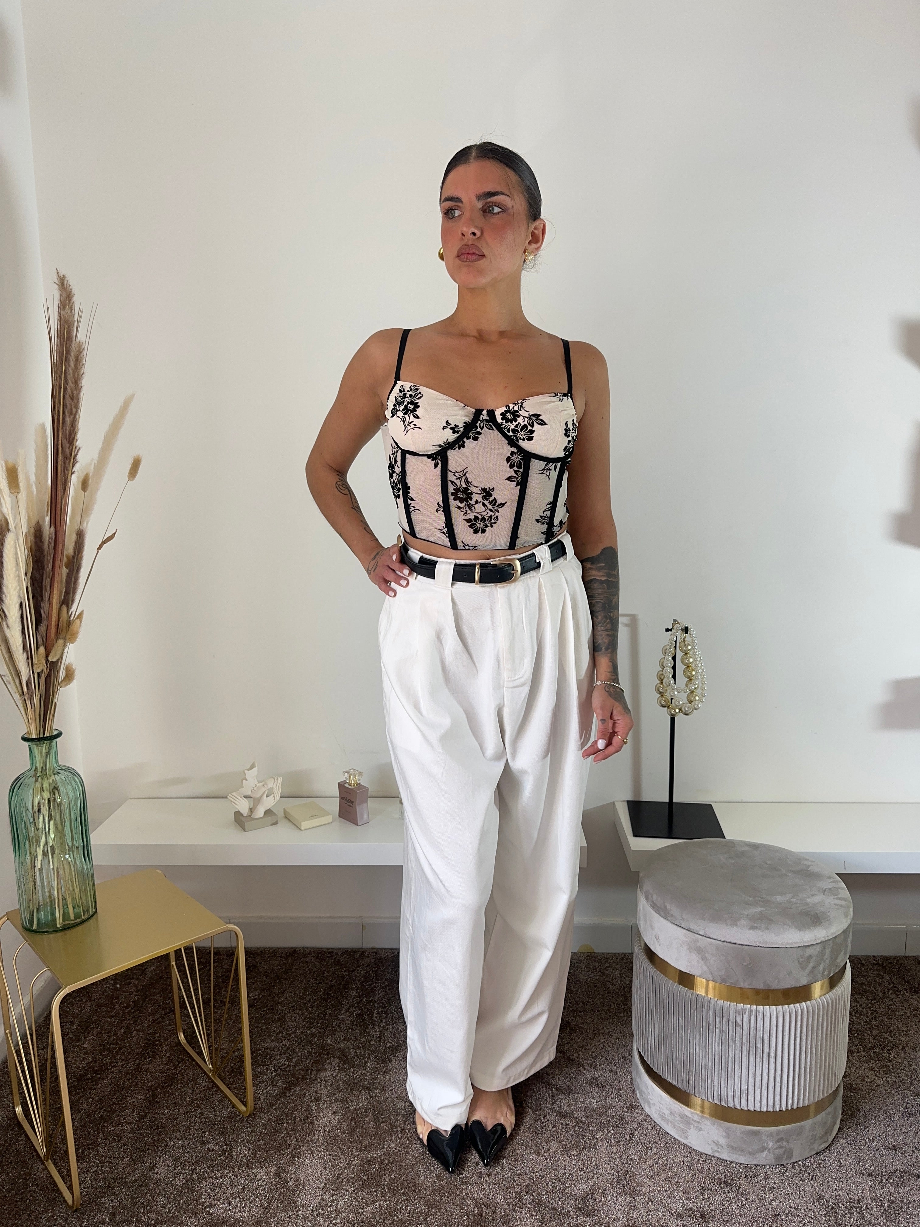 Pants elegant con cinta