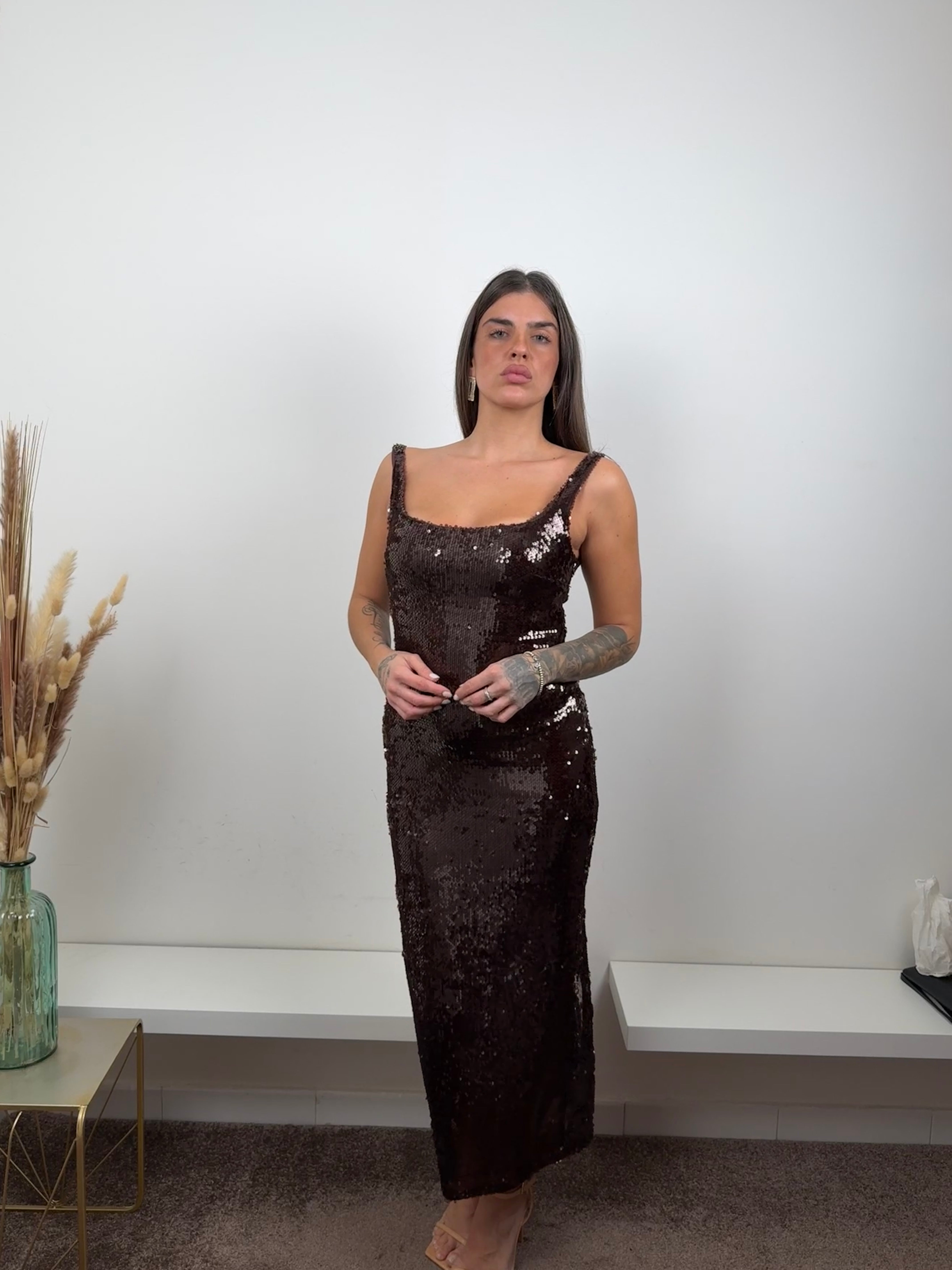 Dress marrone lumina