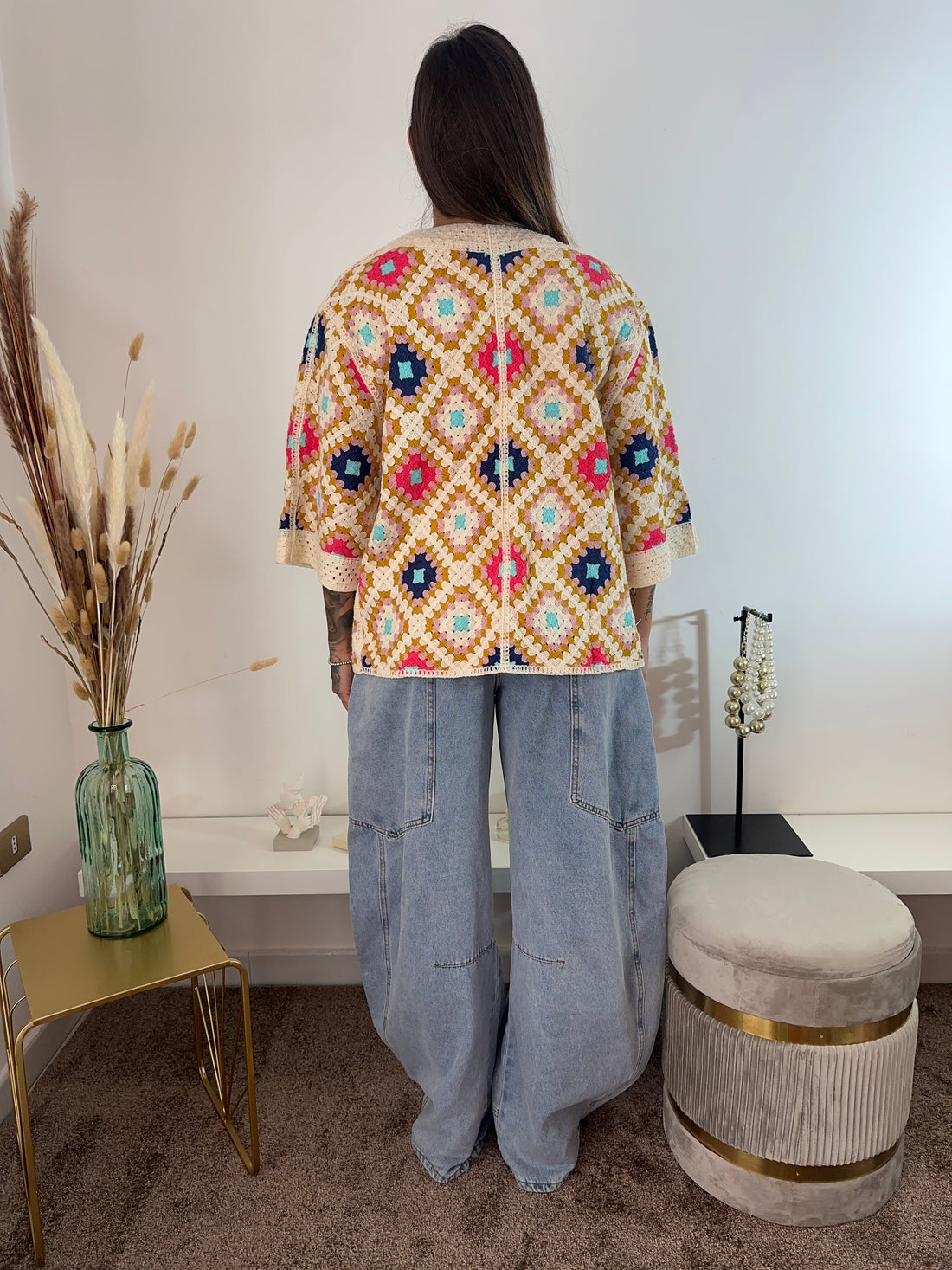 Kimono in maglia scuro
