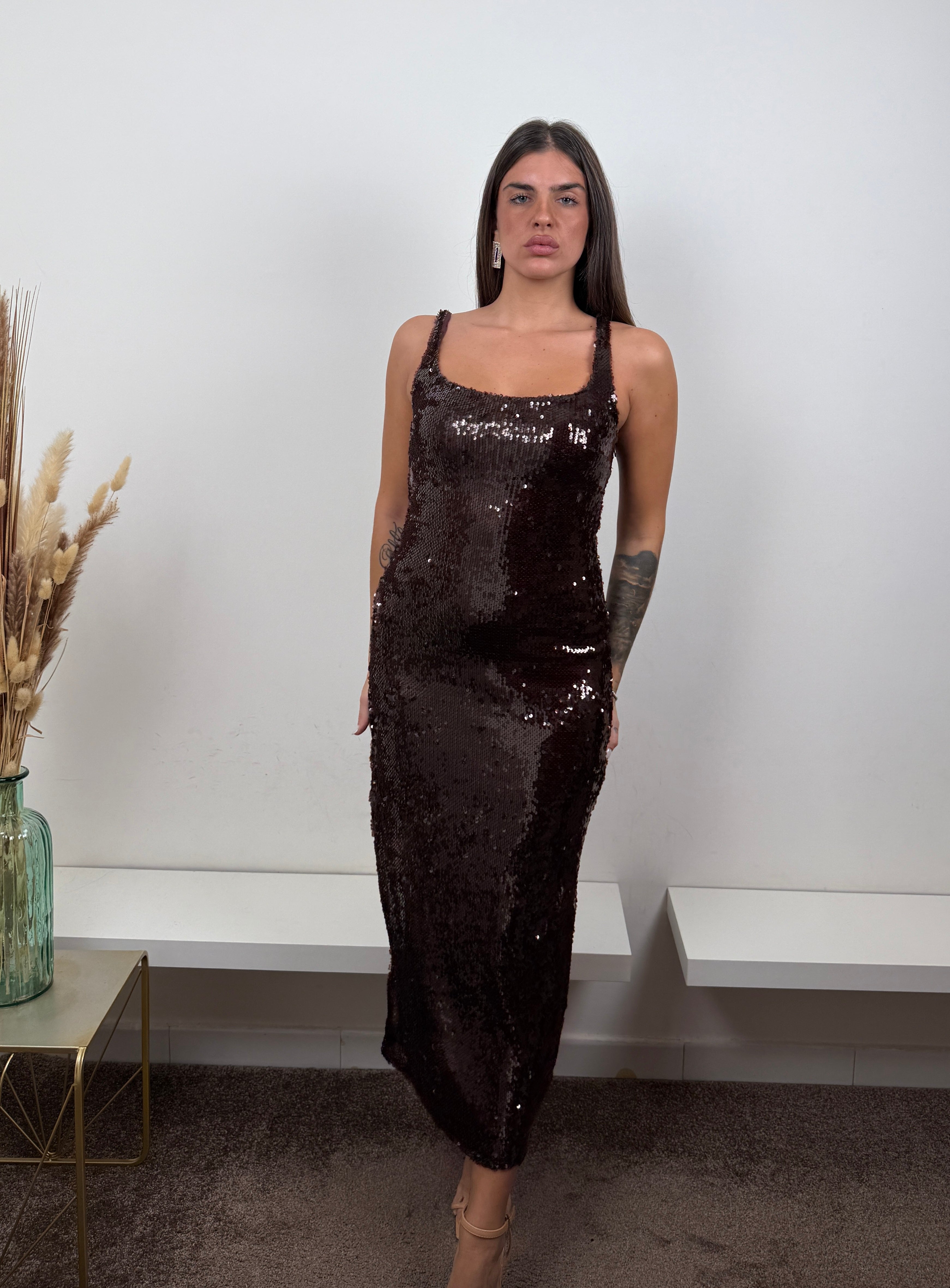 Dress marrone lumina