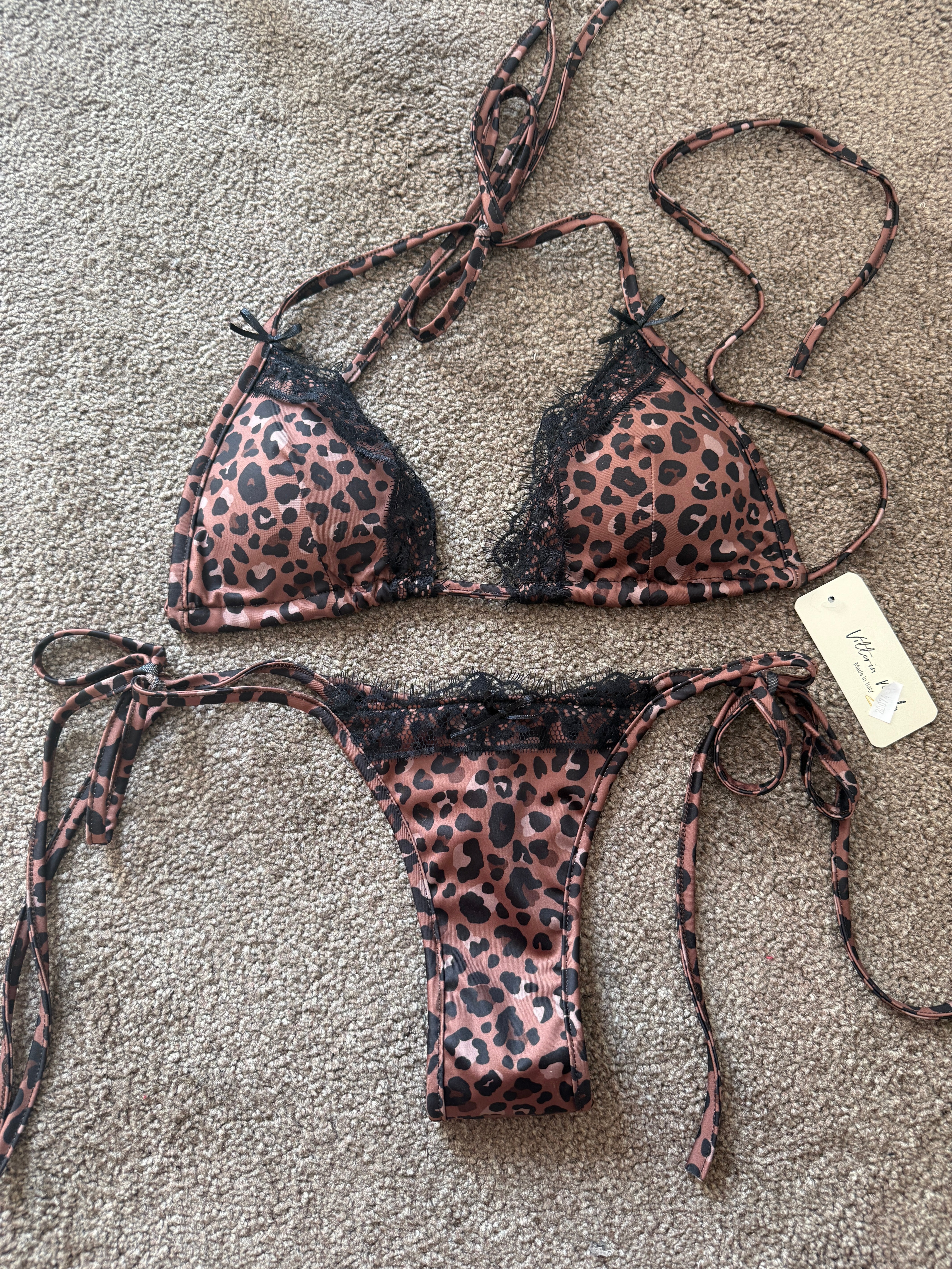 Bikini animalier nero