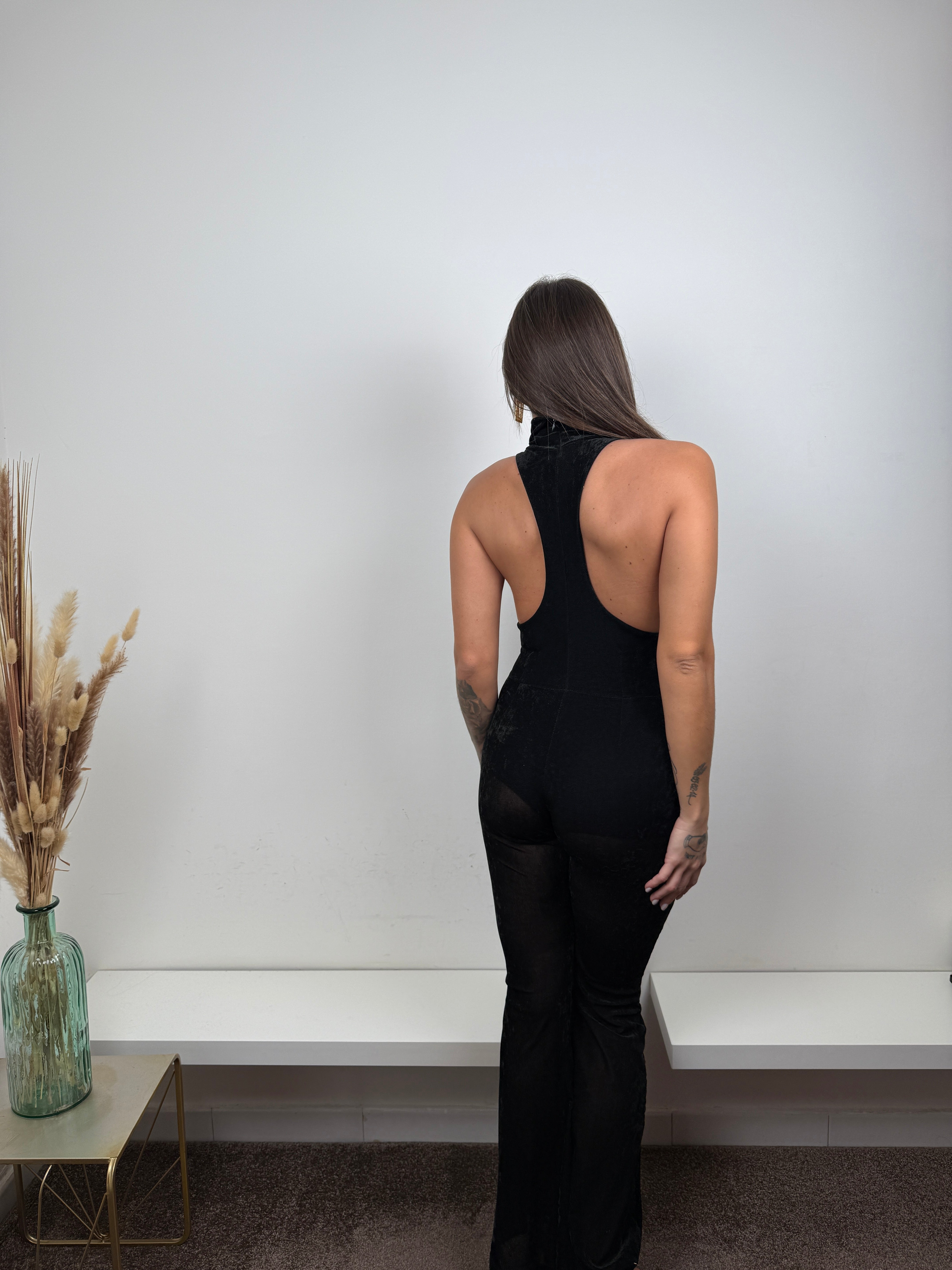 Jumpsuit velluto nera