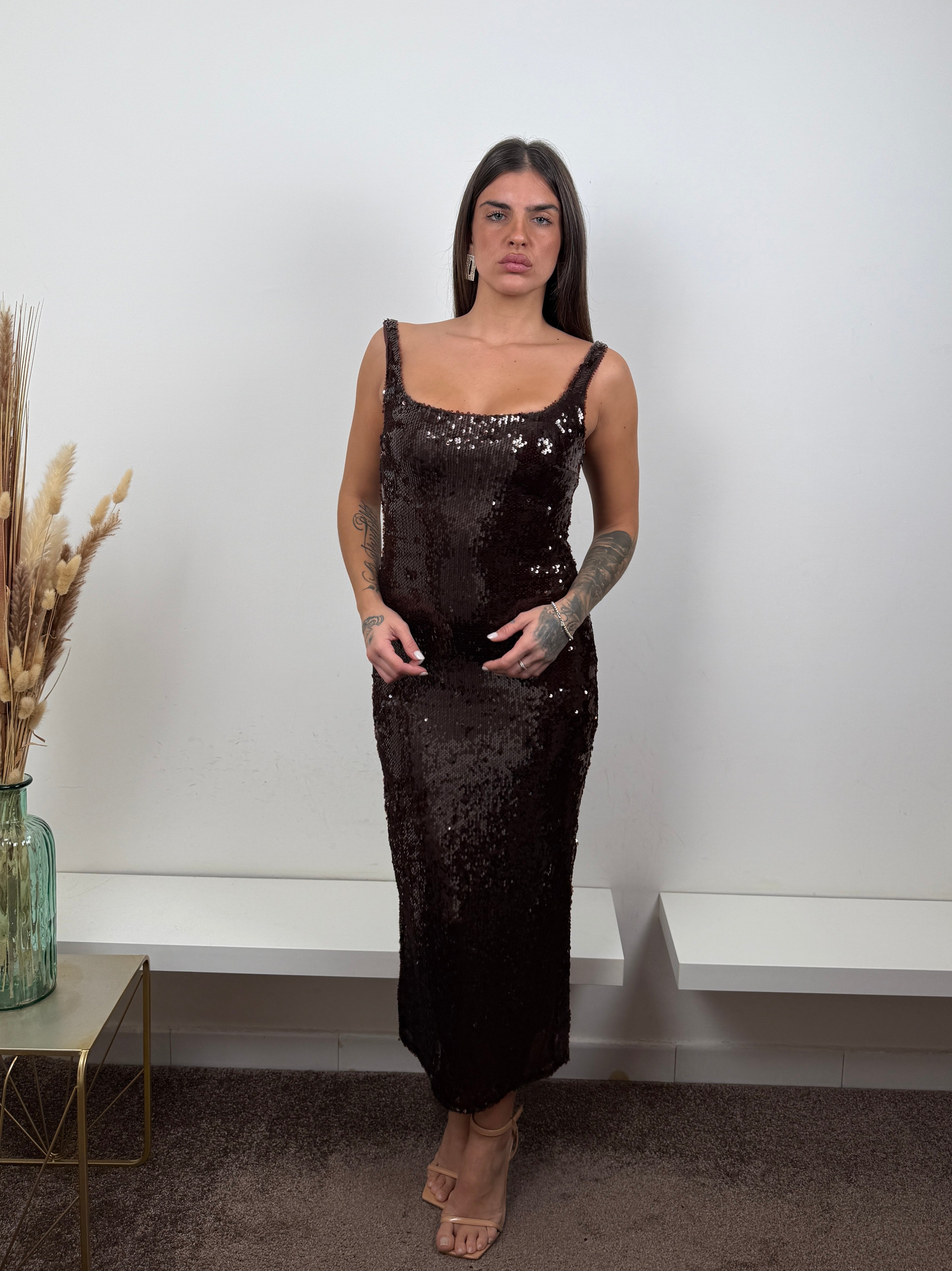 Dress marrone lumina