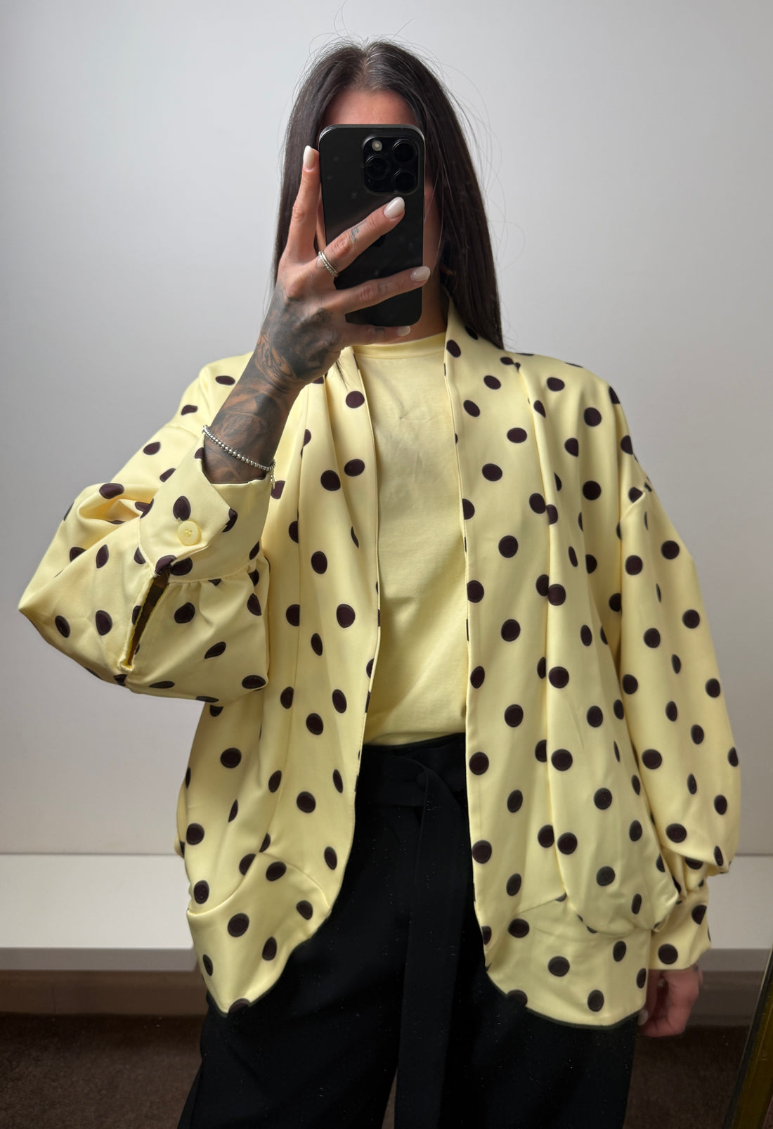 Giubbino pois giallo