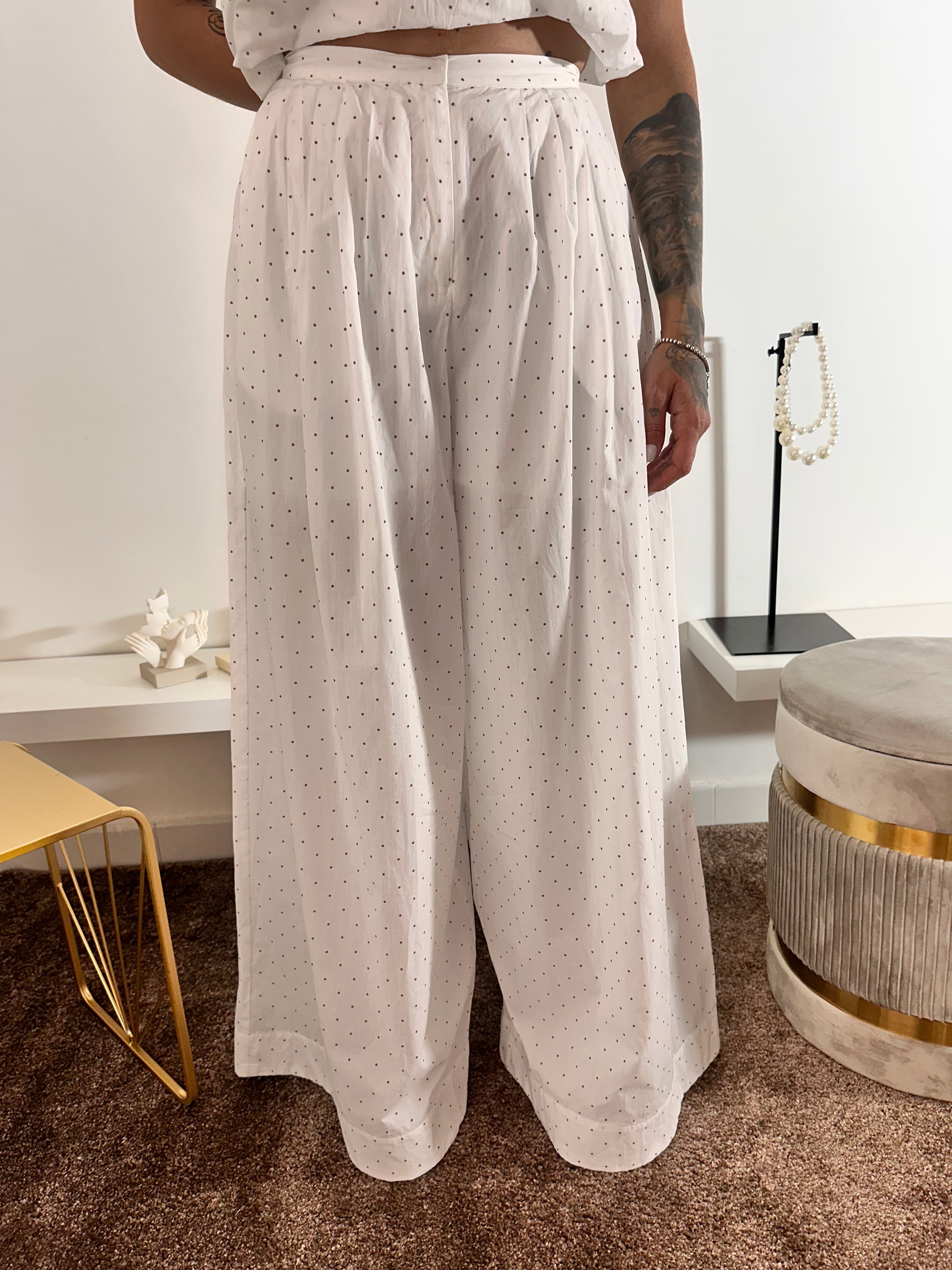 Pantalone ampio Lumina in cotone