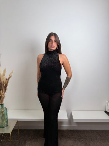 Jumpsuit velluto nera