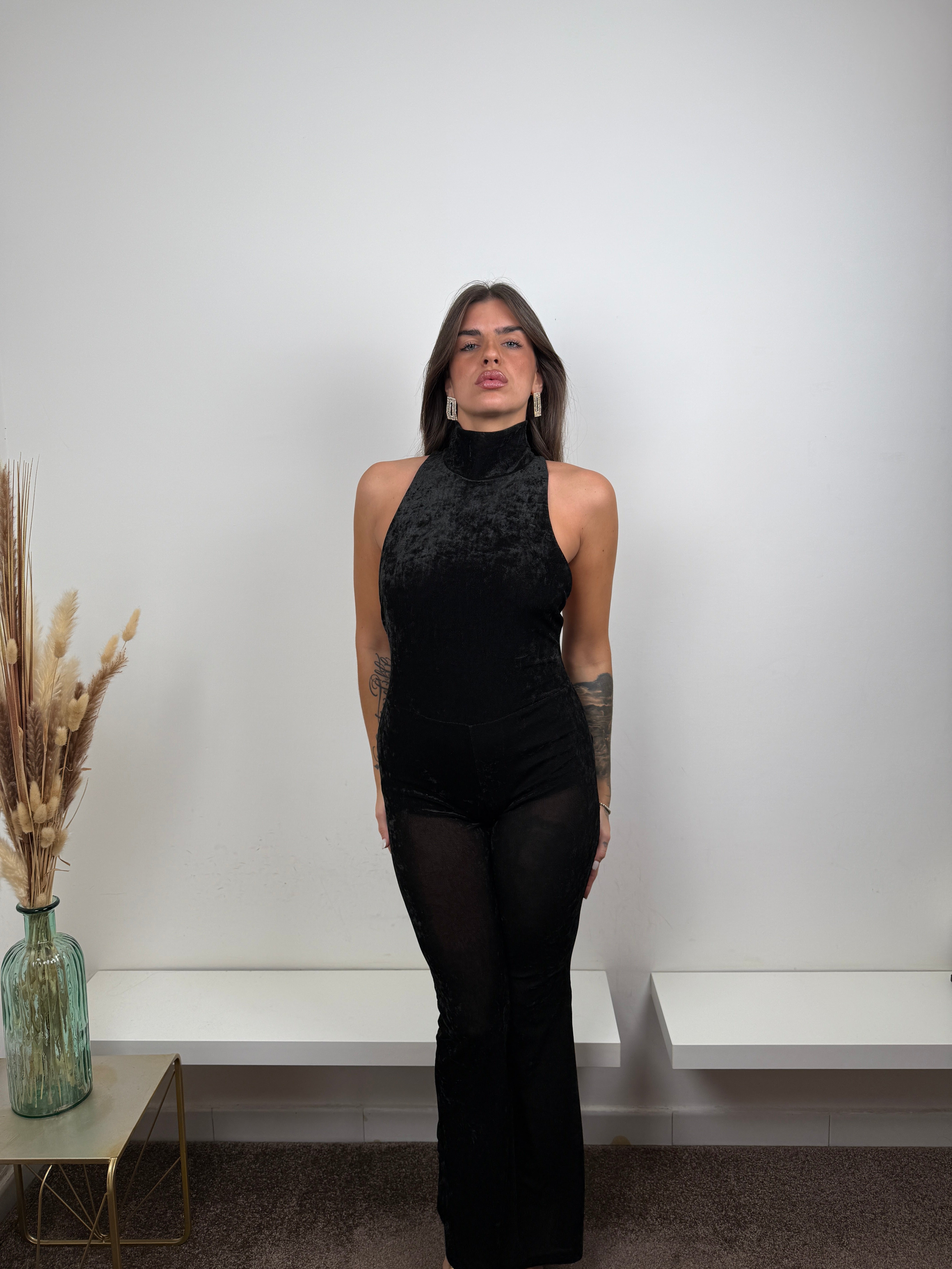 Jumpsuit velluto nera