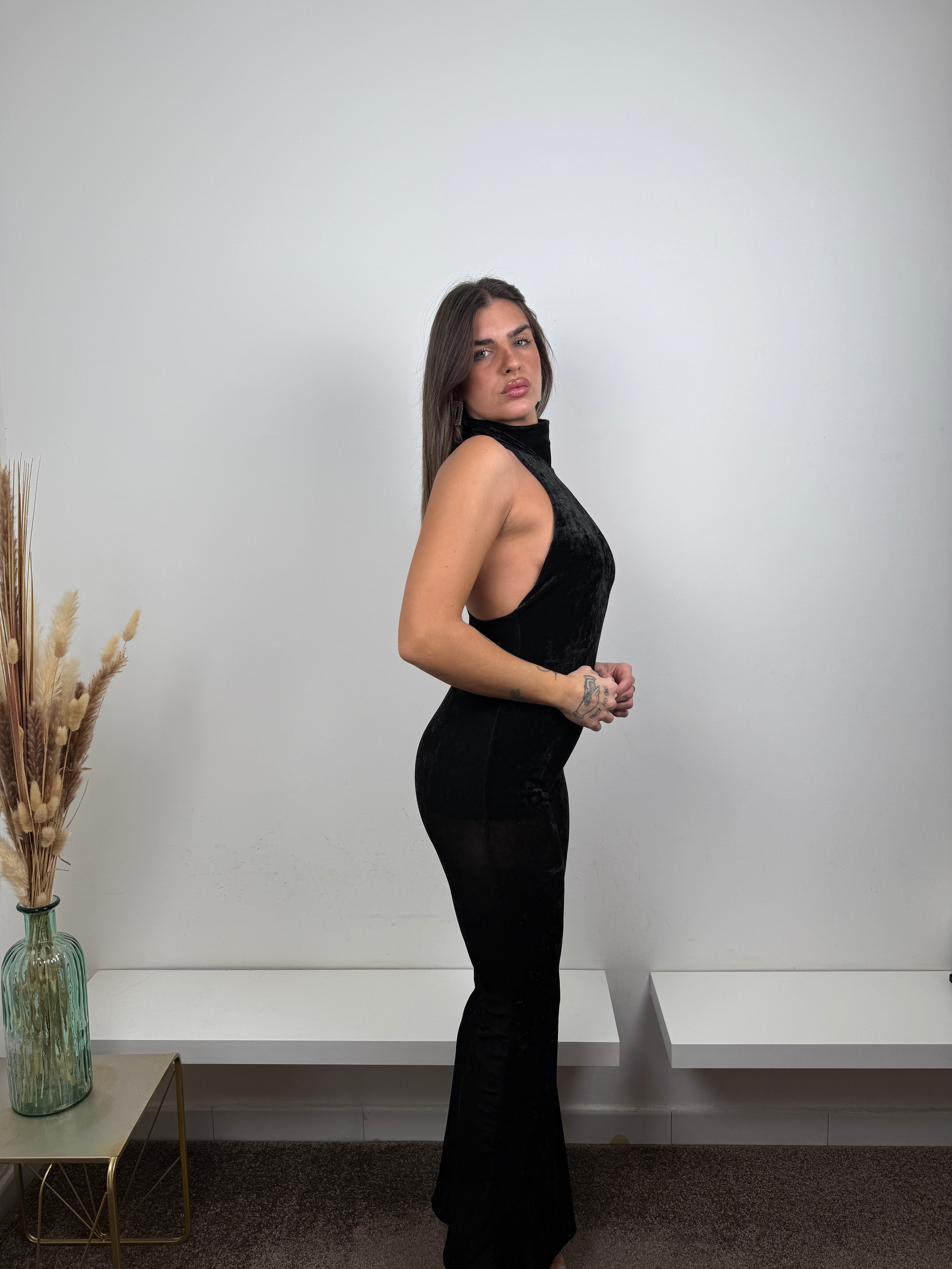 Jumpsuit velluto nera