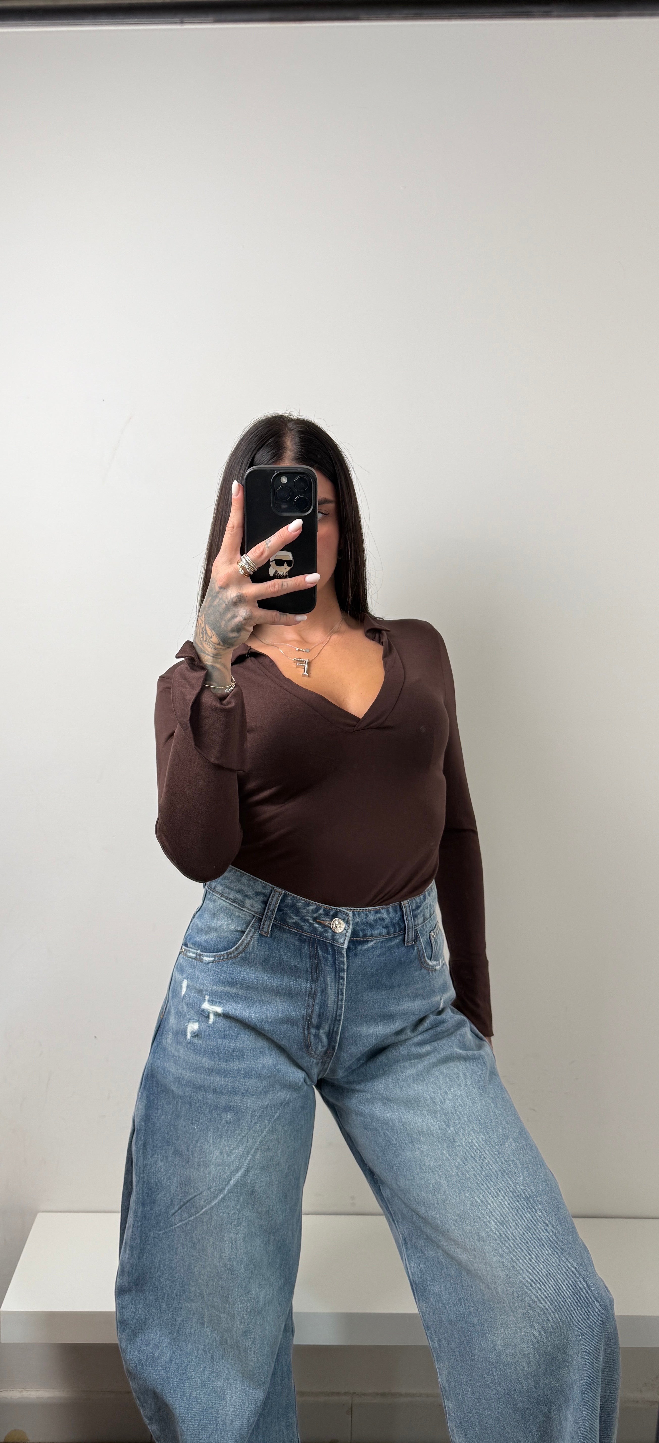 T shirt marrone