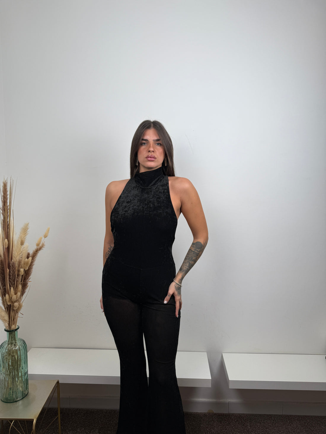 Jumpsuit velluto nera