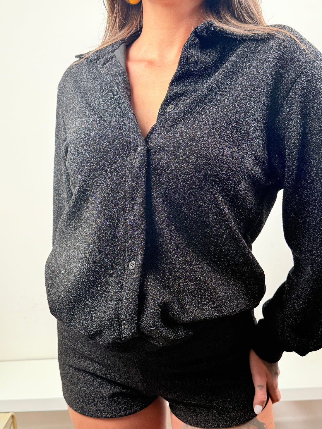 Coordinato lurex nero