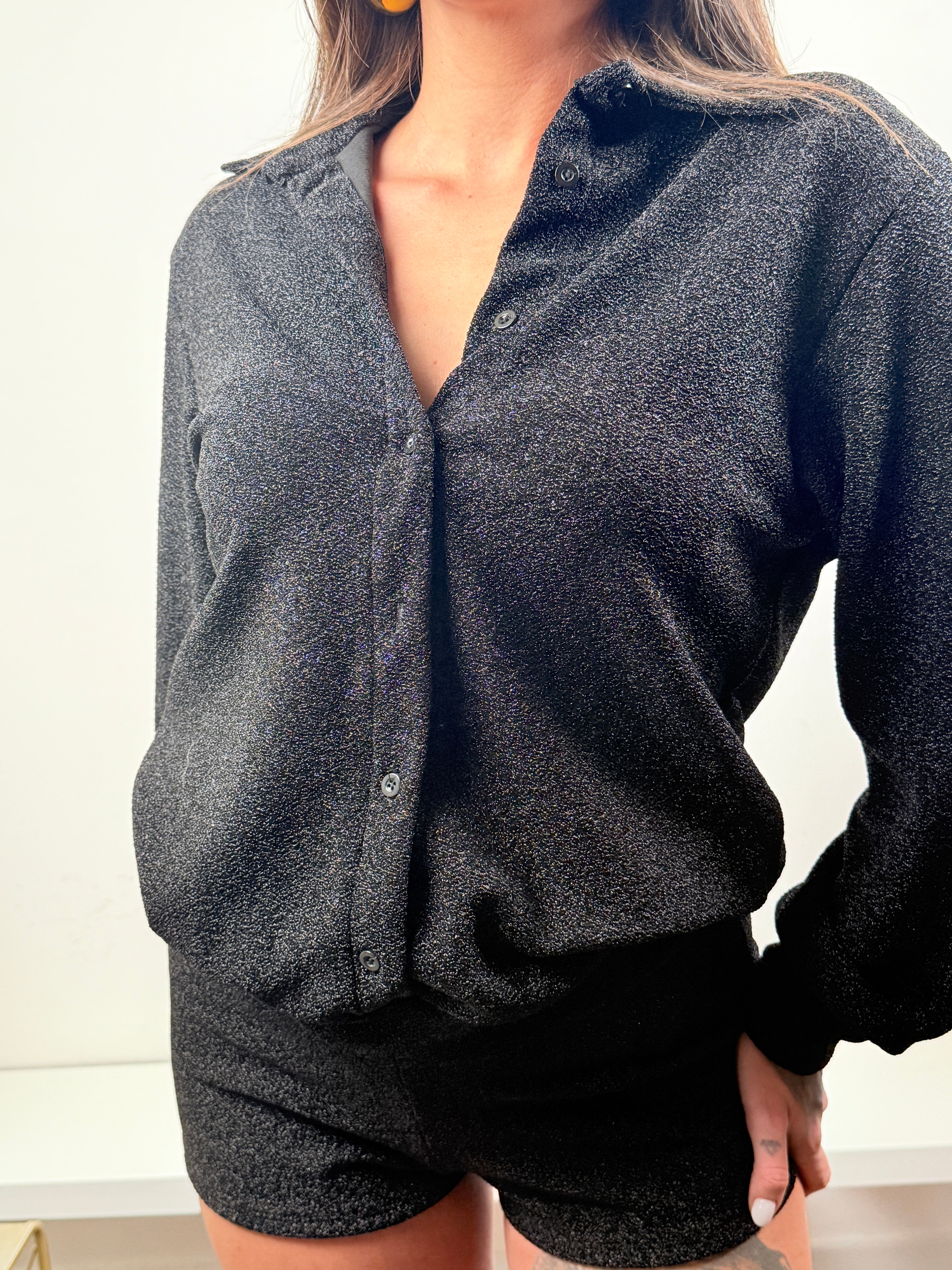 Coordinato lurex nero