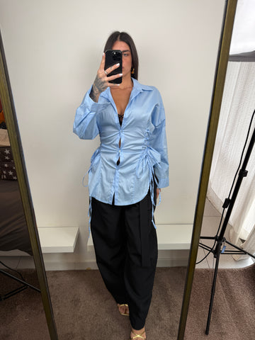 Camicia fiocco celeste