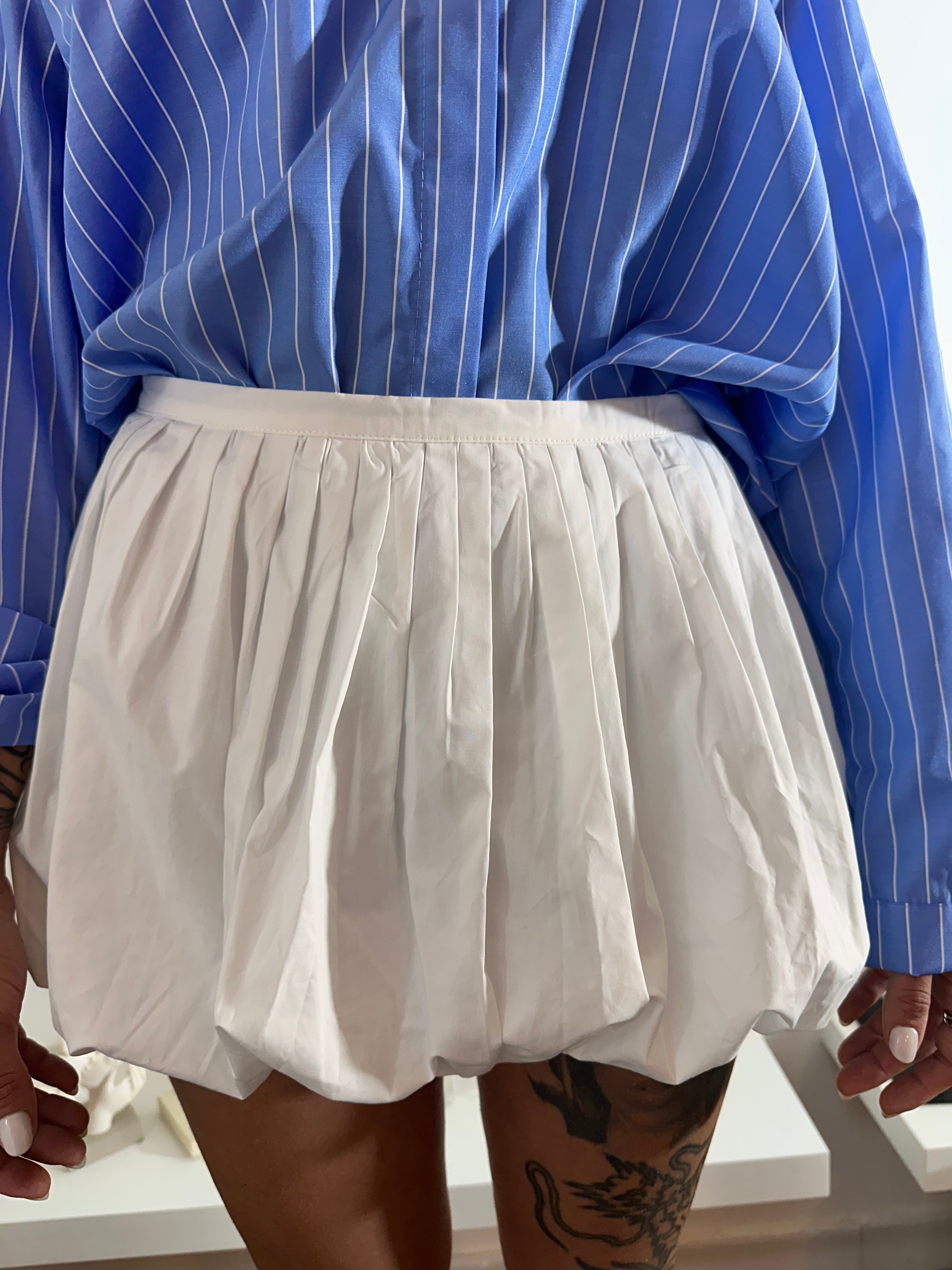 Minigonna Lumina a palloncino bianca