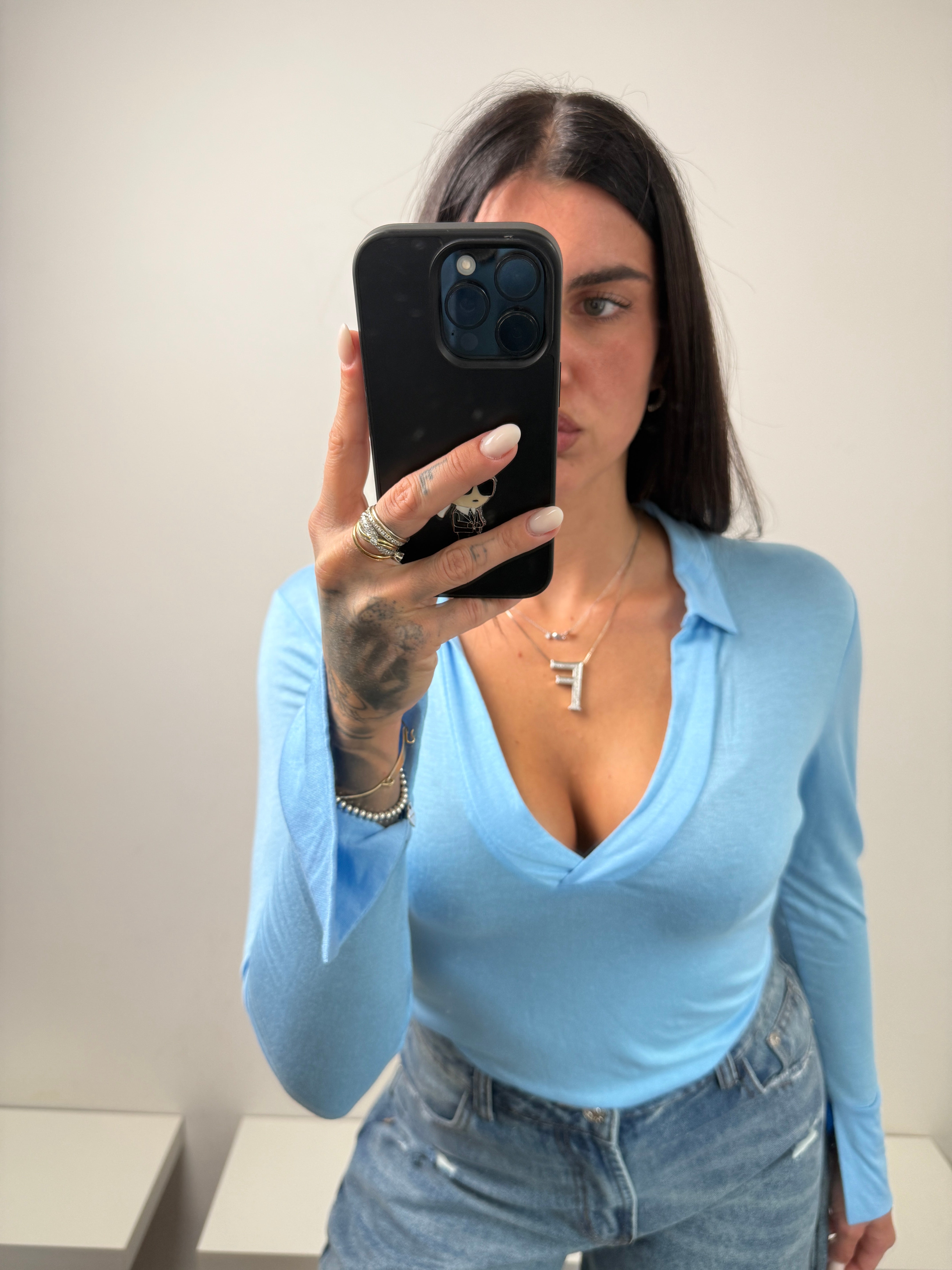 T shirt celeste