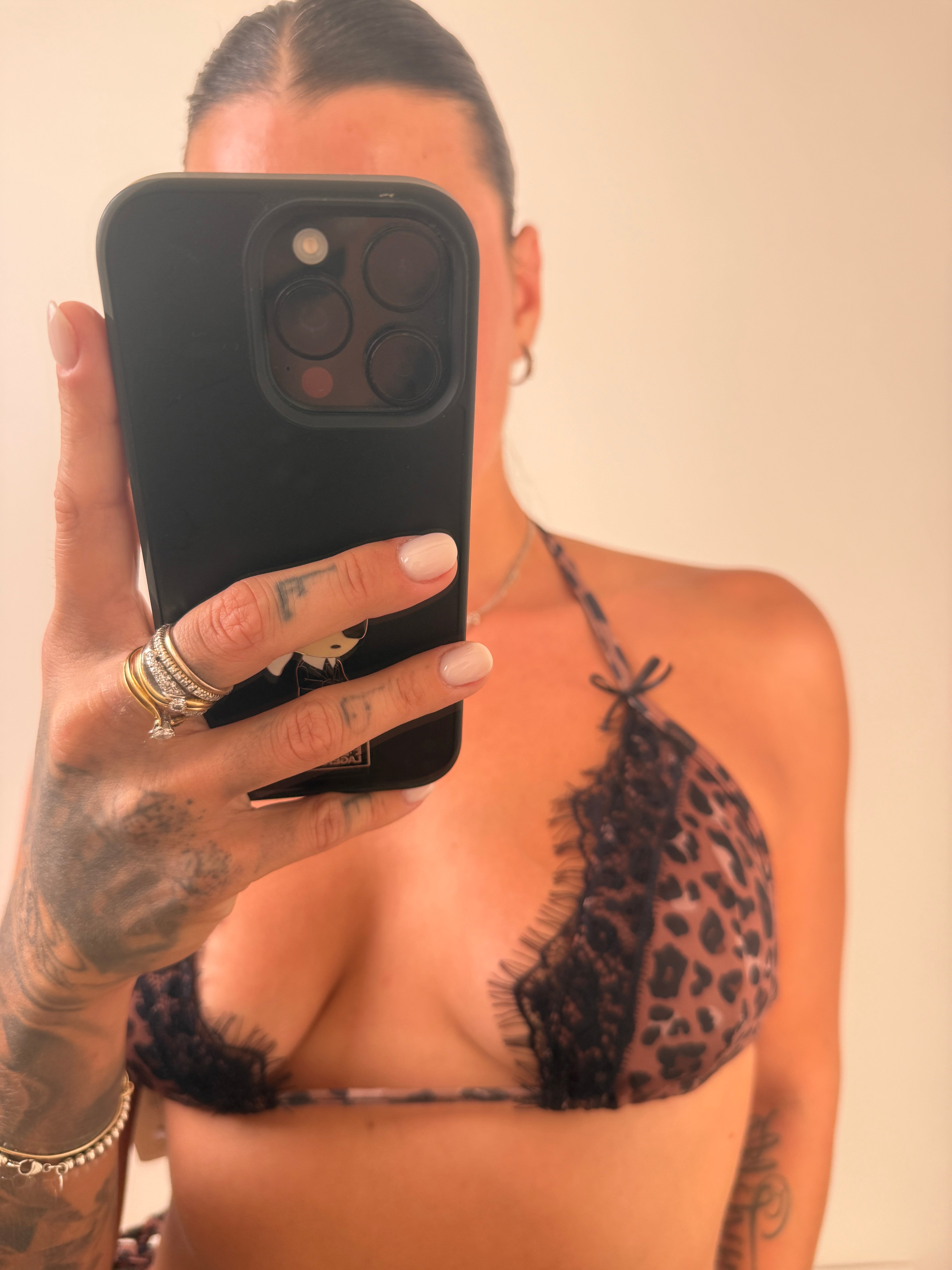 Bikini animalier nero