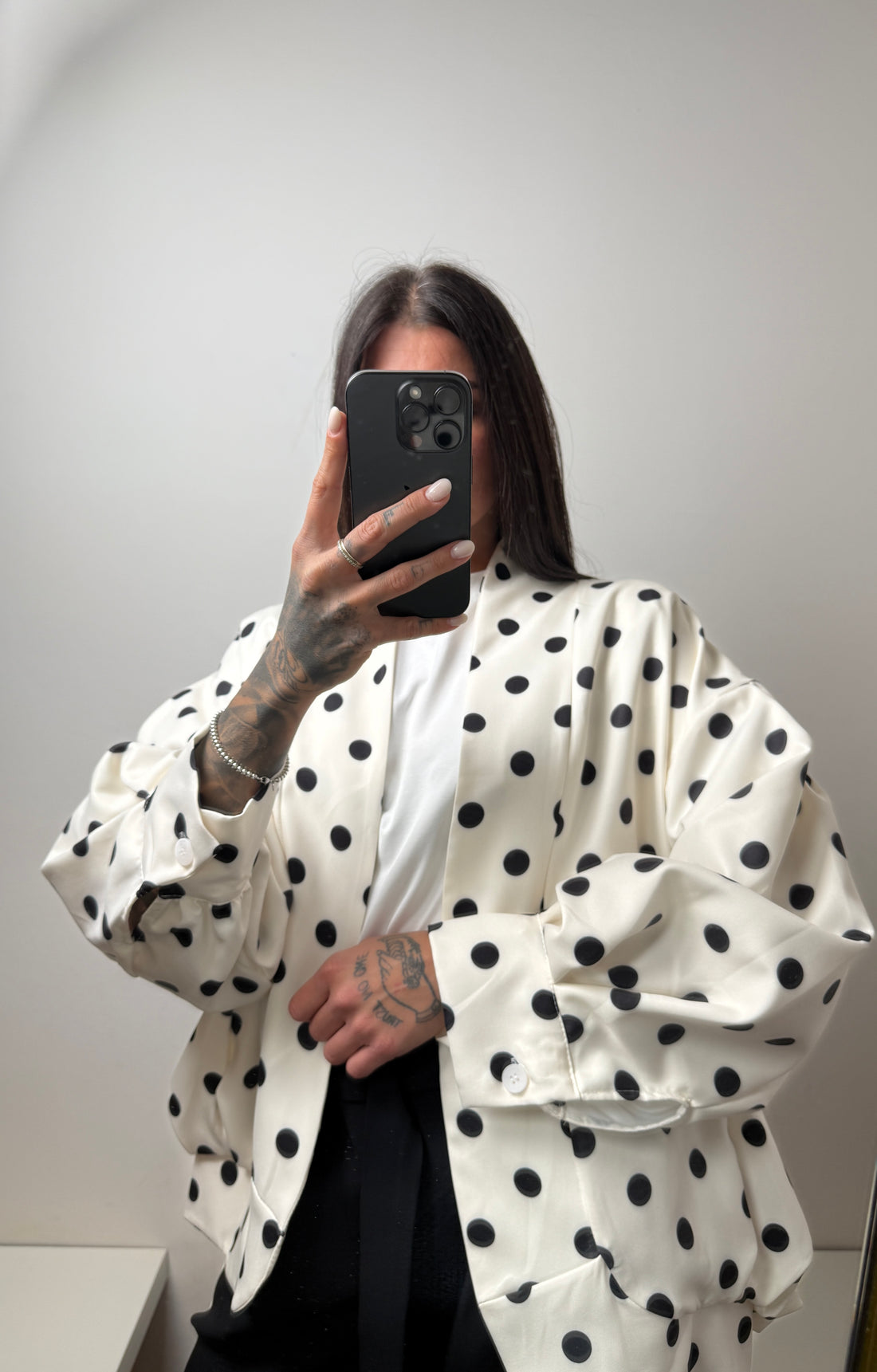 Giubbino pois bianco