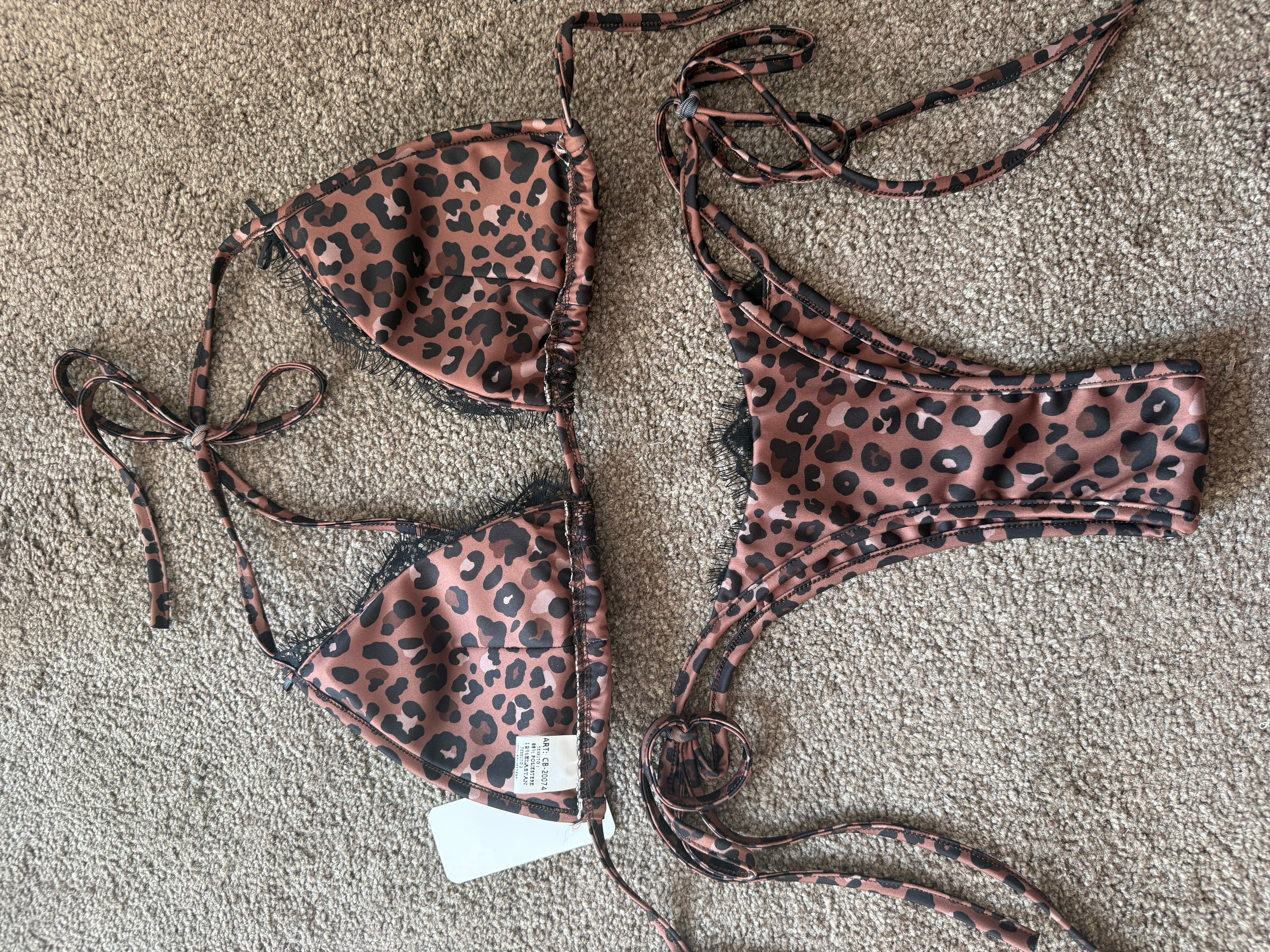 Bikini animalier nero