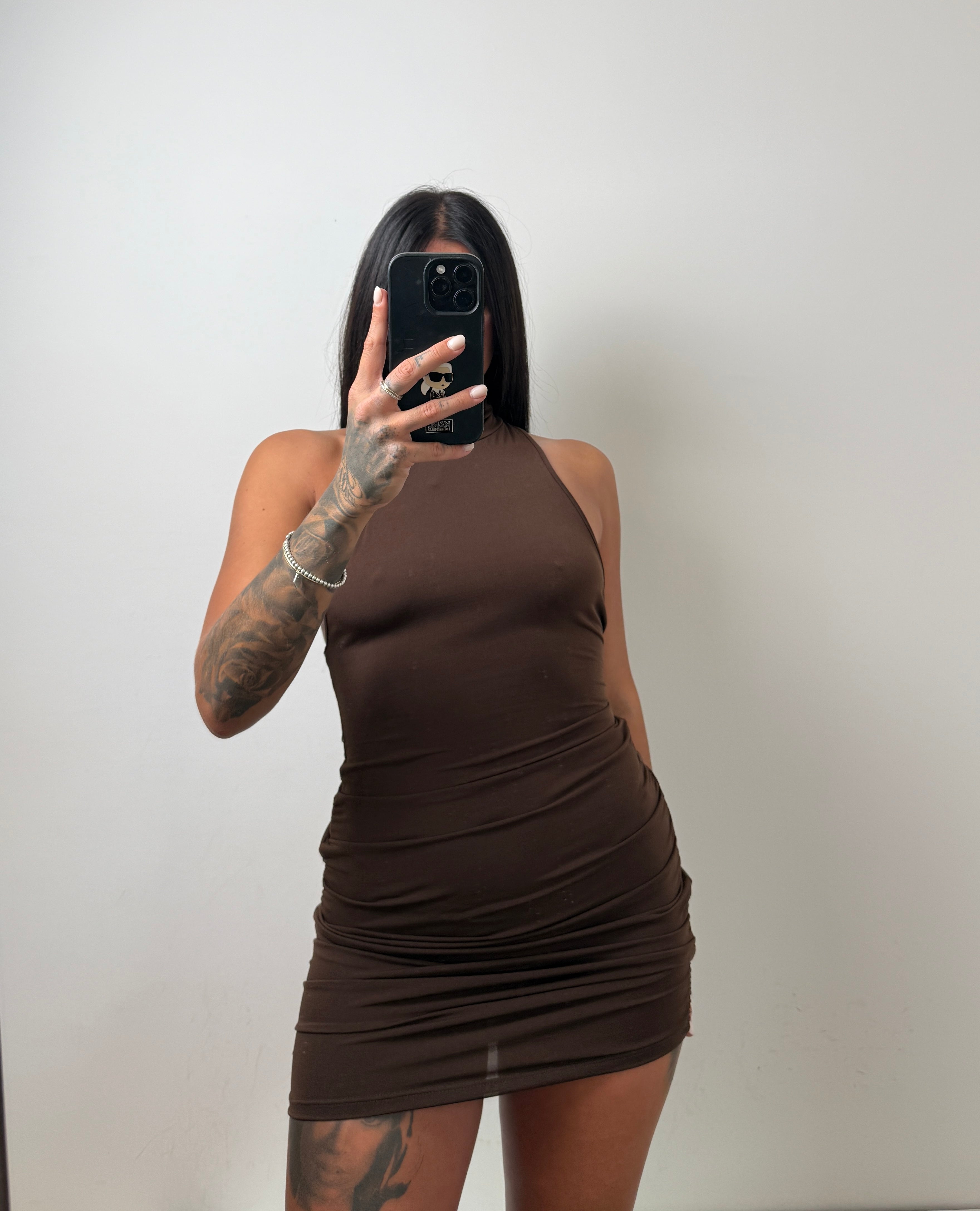 Minidress marrone