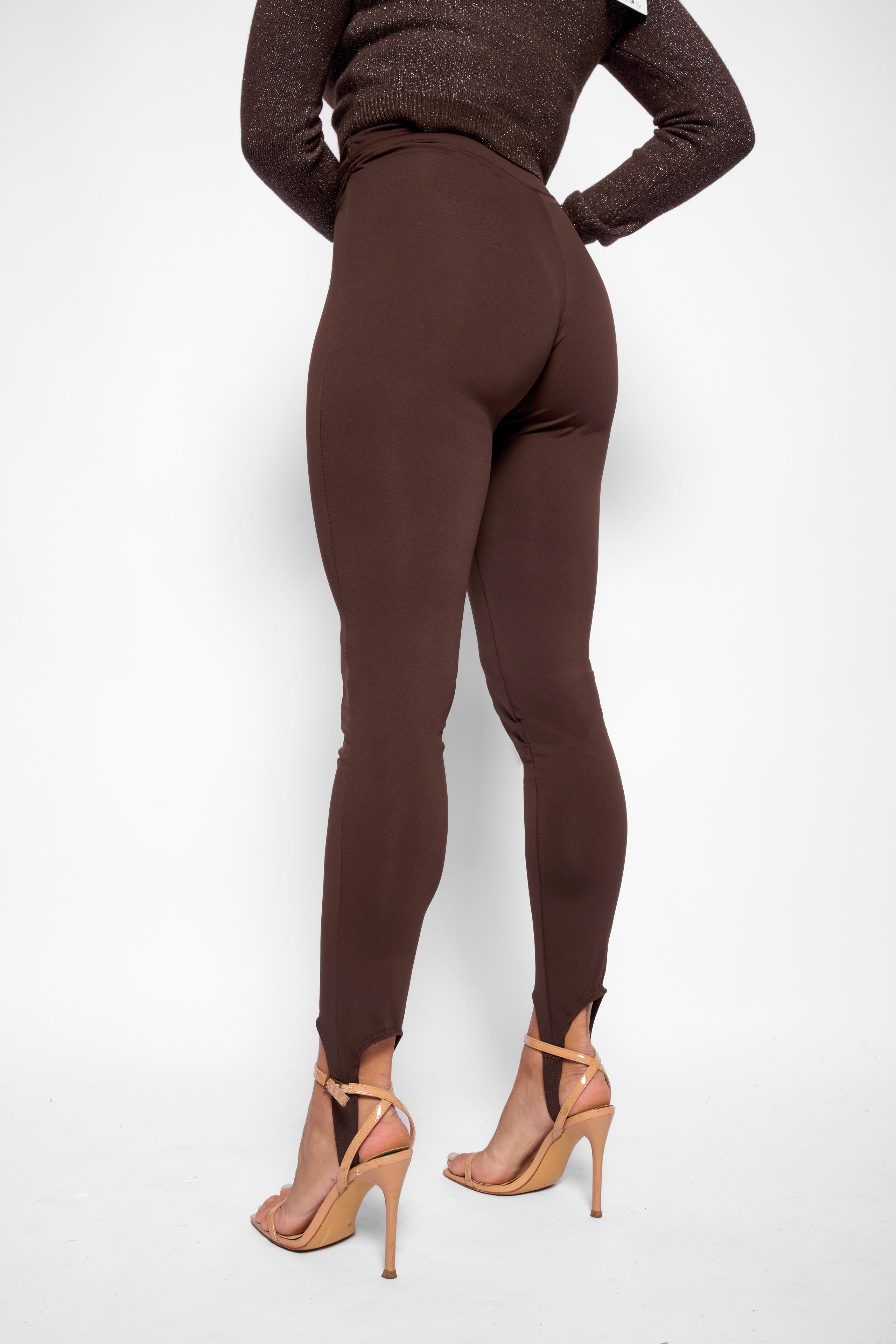 Leggins ghette marroni