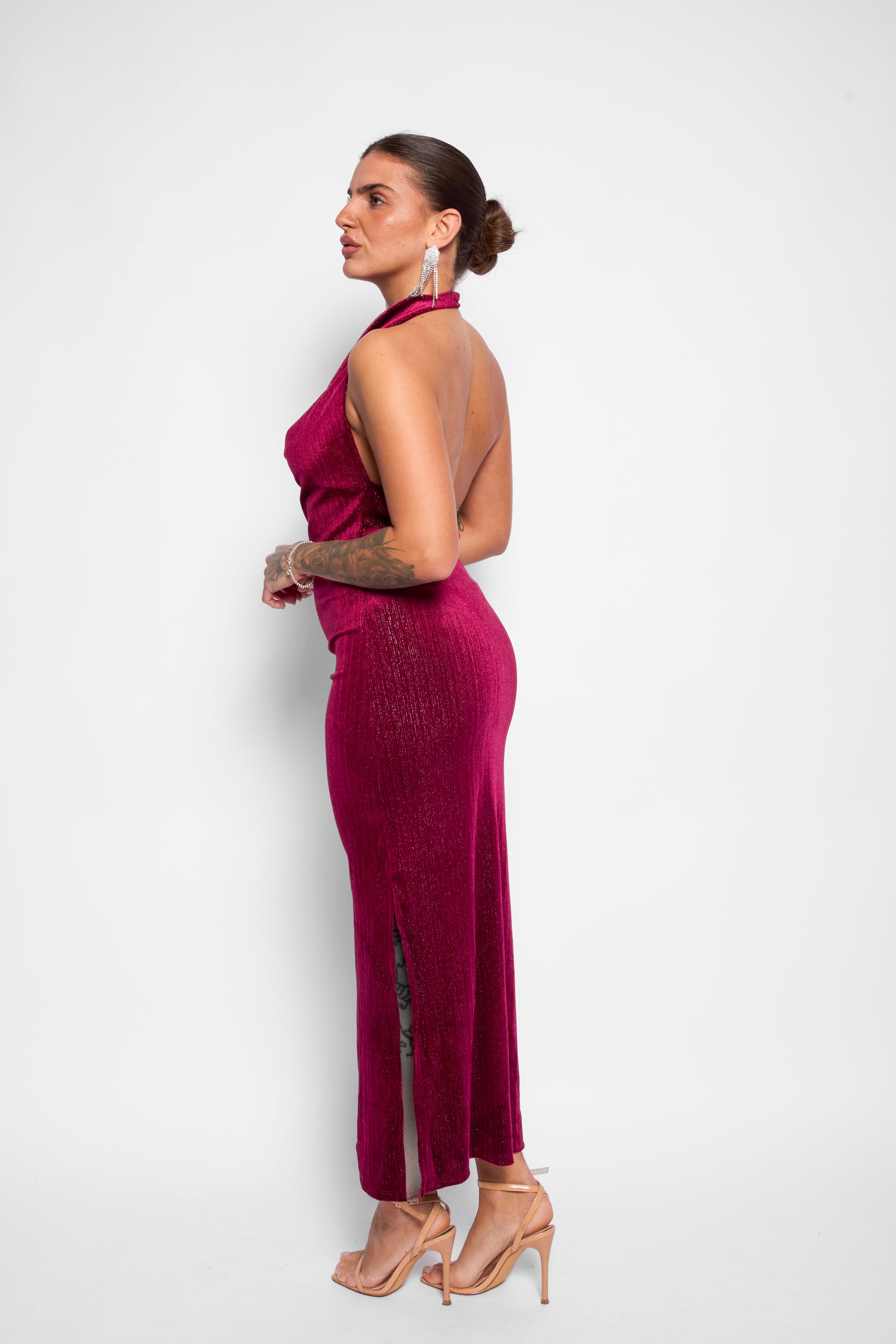 Abito lungo bordeaux