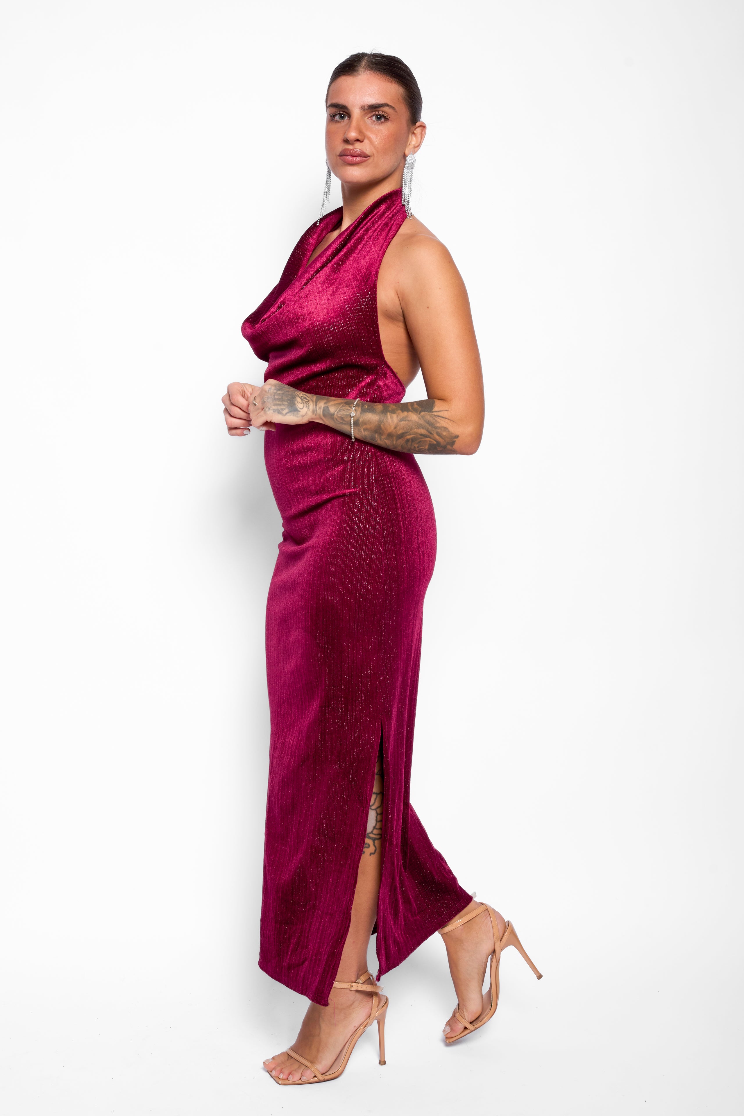 Abito lungo bordeaux