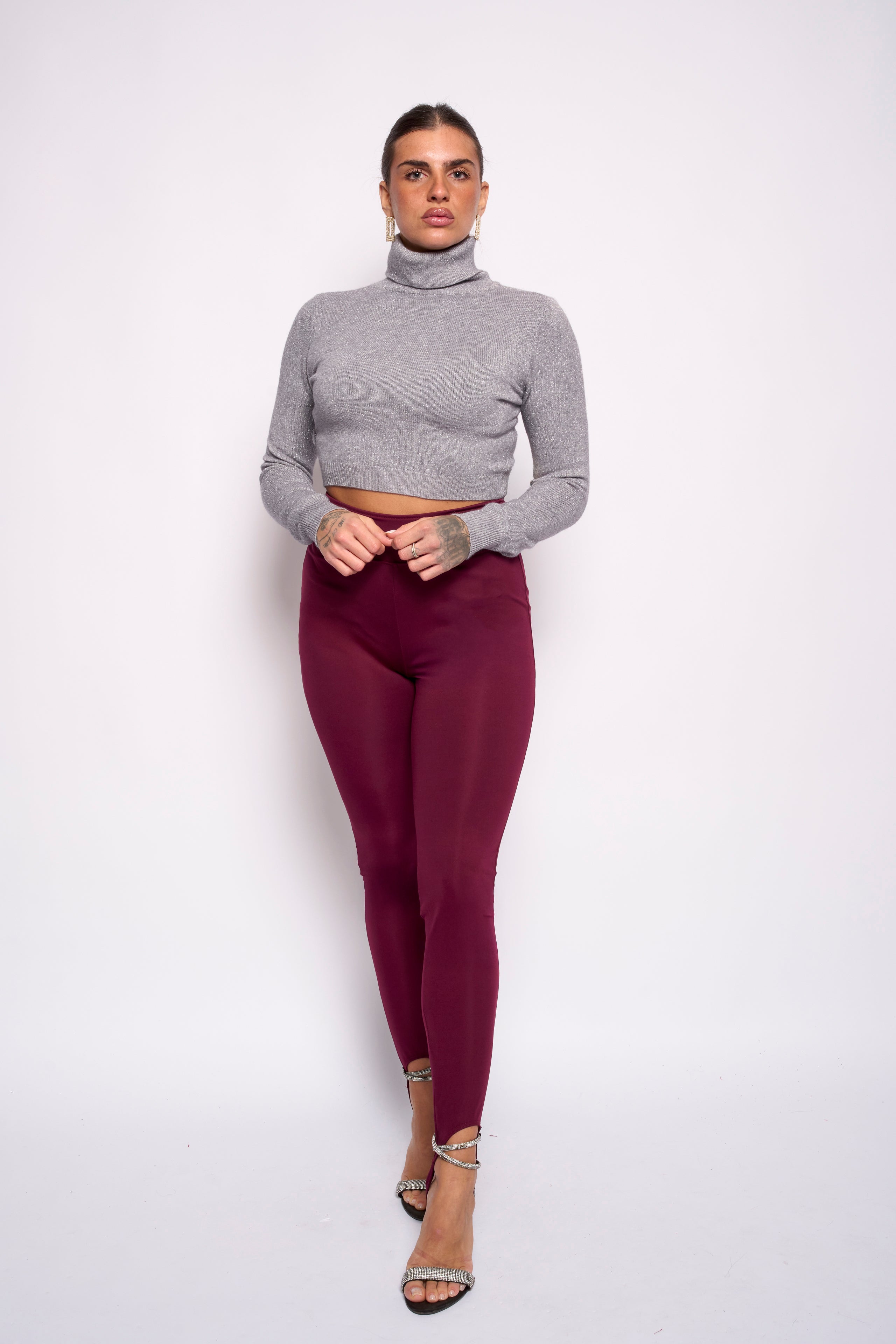 Leggins ghette bordeaux